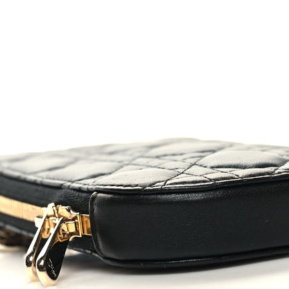 Christian Dior Lambskin Cannage Lady Dior Phone Holder Black 9 of 10