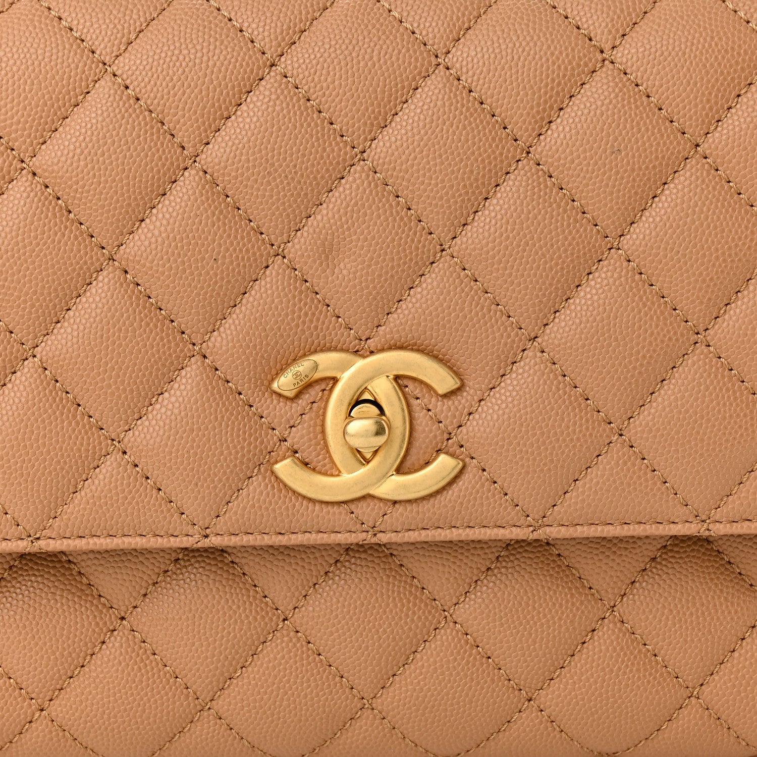 Chanel Caviar Quilted Small Coco Chain Handle Flap Brown 8 of 10