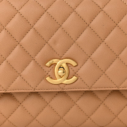Chanel Caviar Quilted Small Coco Chain Handle Flap Brown 8 of 10