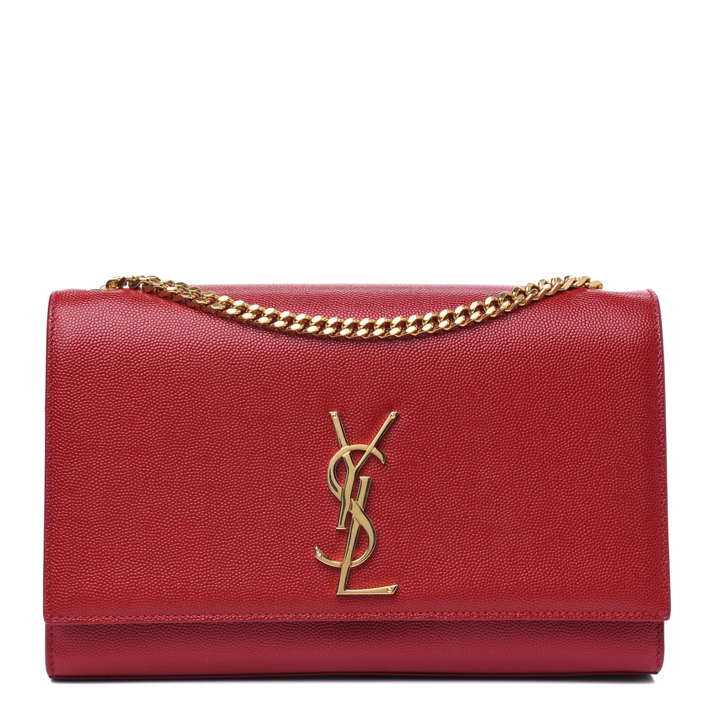 Grain De Poudre Medium Monogram Kate Satchel Red