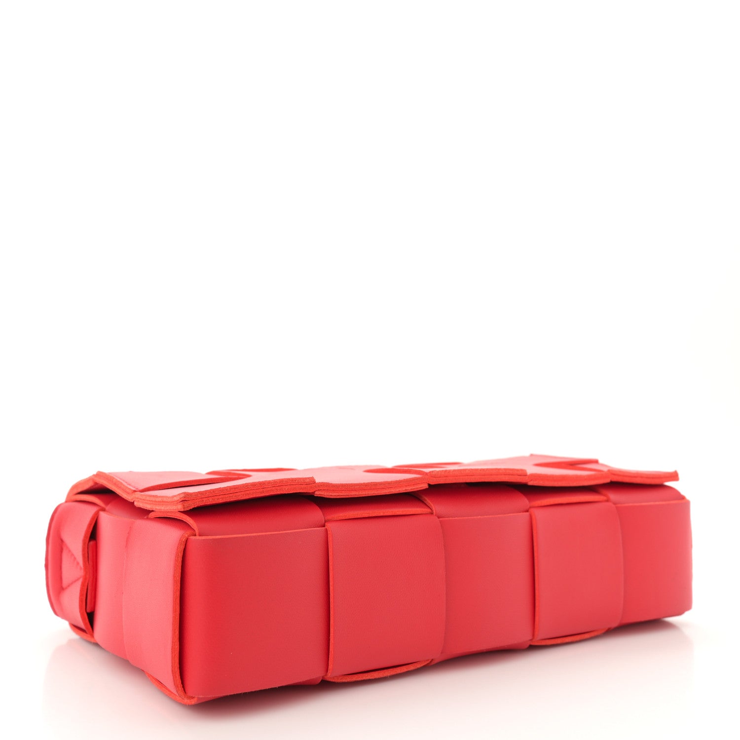 Bottega Veneta Lambskin Maxi Intrecciato Cassette Crossbody Bag Redstone 4 of 11