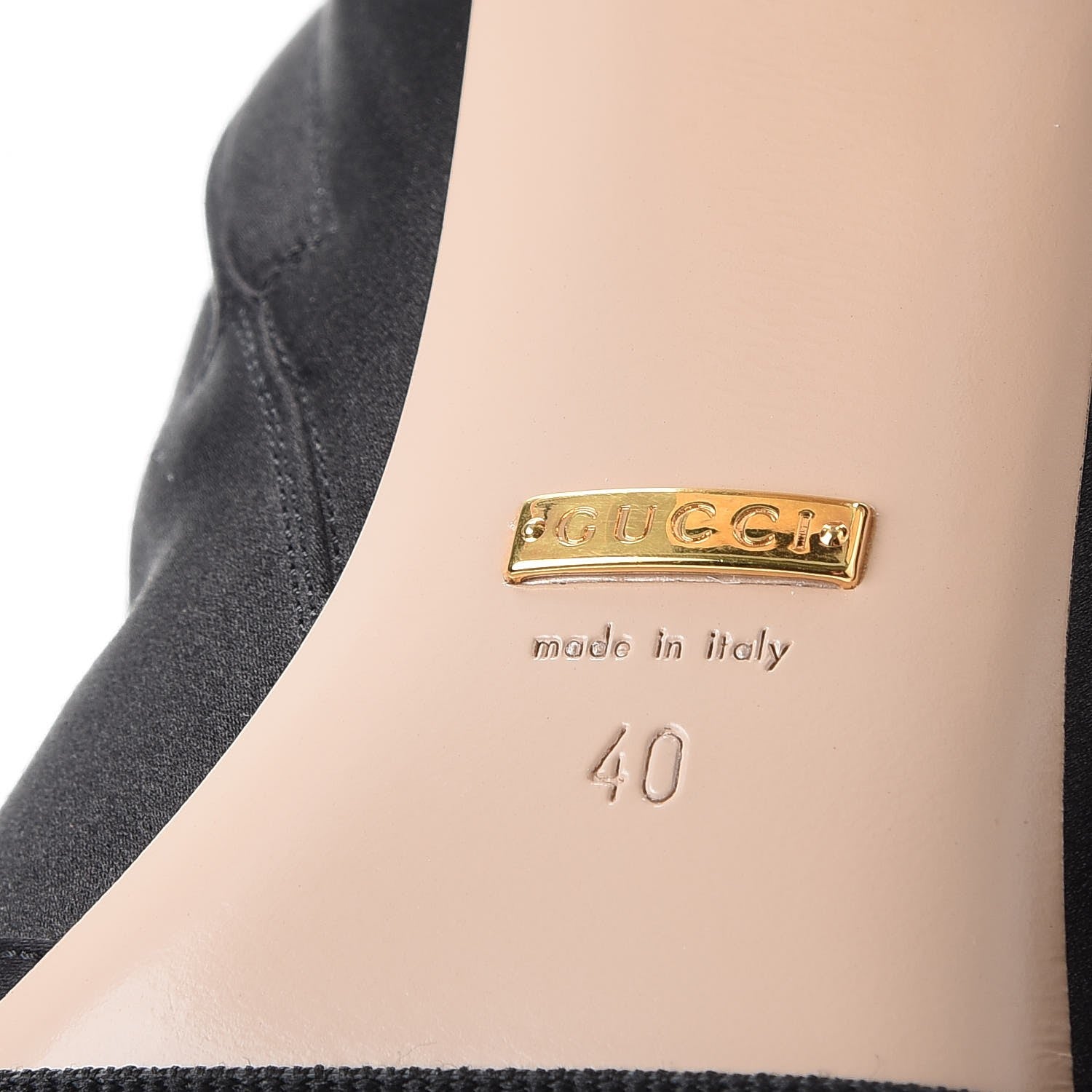 Gucci Silk Satin Malaga Kid Embroidered Candy Dragon Block-Heel Knee Boot 40 Nero Black 6 of 11