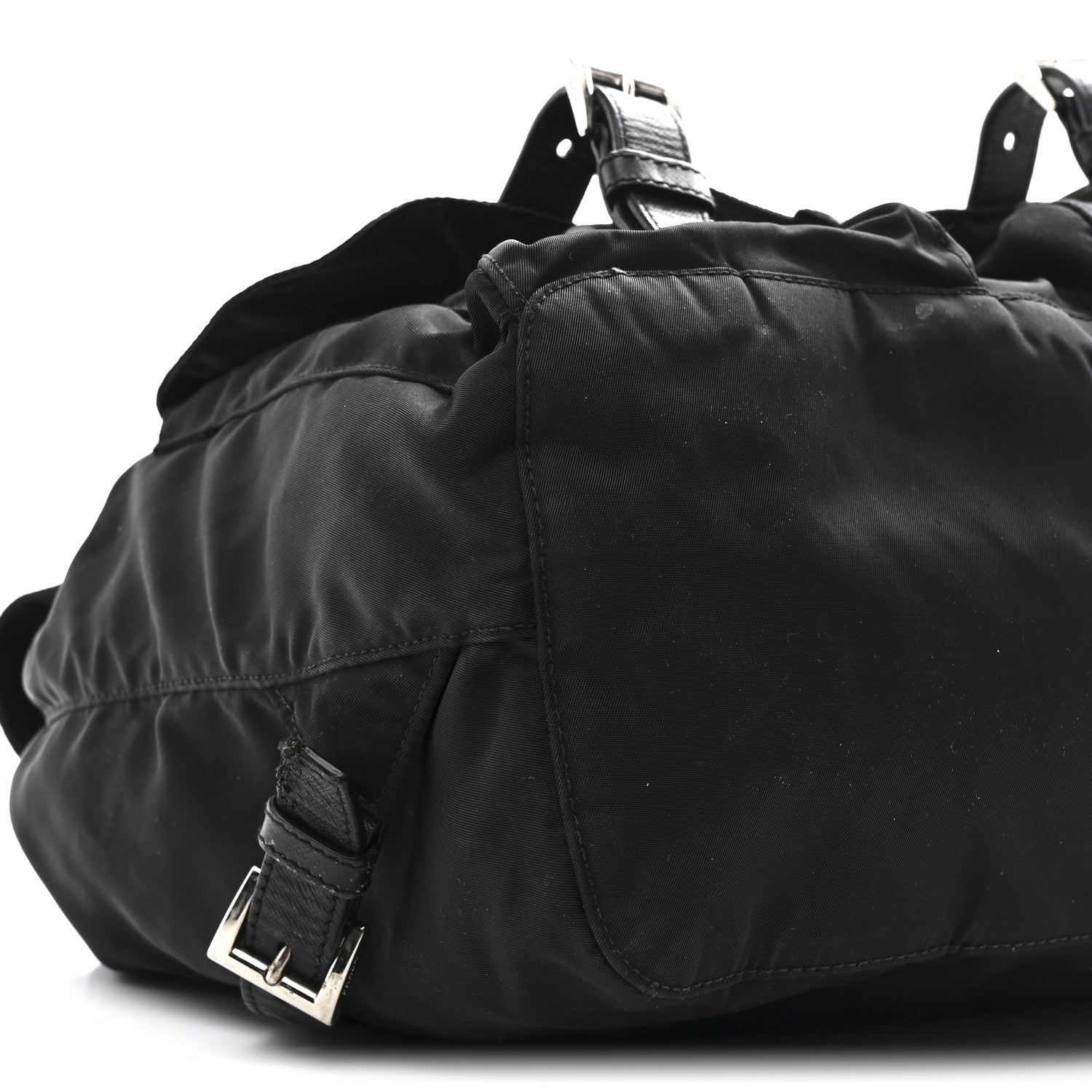 Prada Tessuto Nylon Saffiano Medium Backpack Black 9 of 10