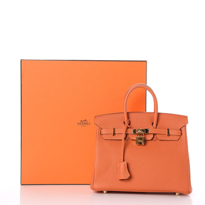 Hermes Togo Birkin 25 Orange 30 of 30