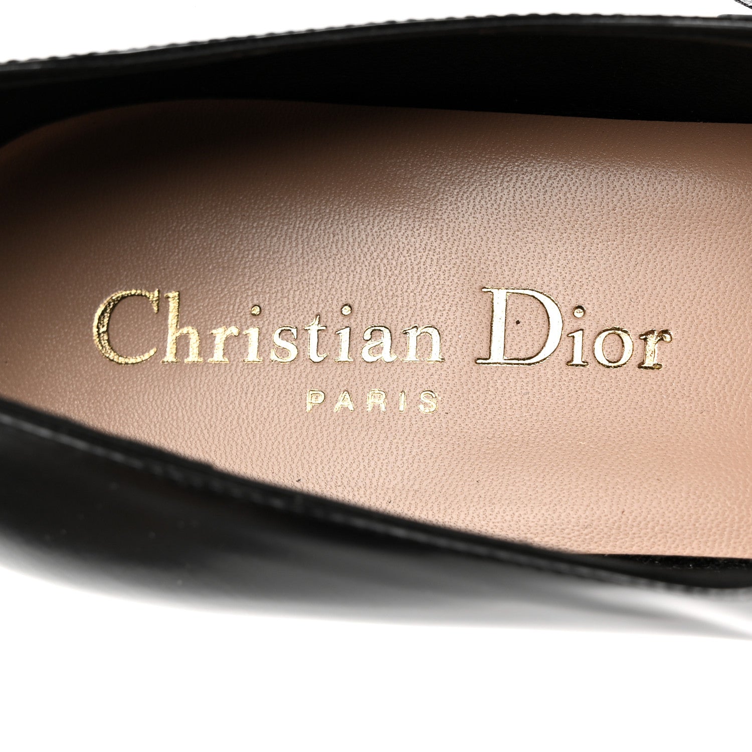 Christian Dior Brushed Calfskin Uniform 30mm Pumps 38 Black 7 of 8