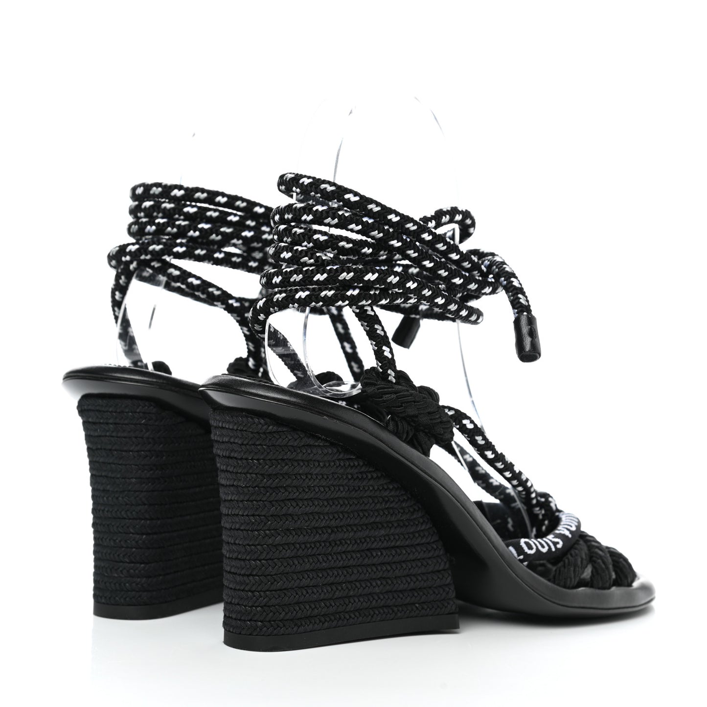 Fabric Maia Rope Wedge Sandal 36 Black