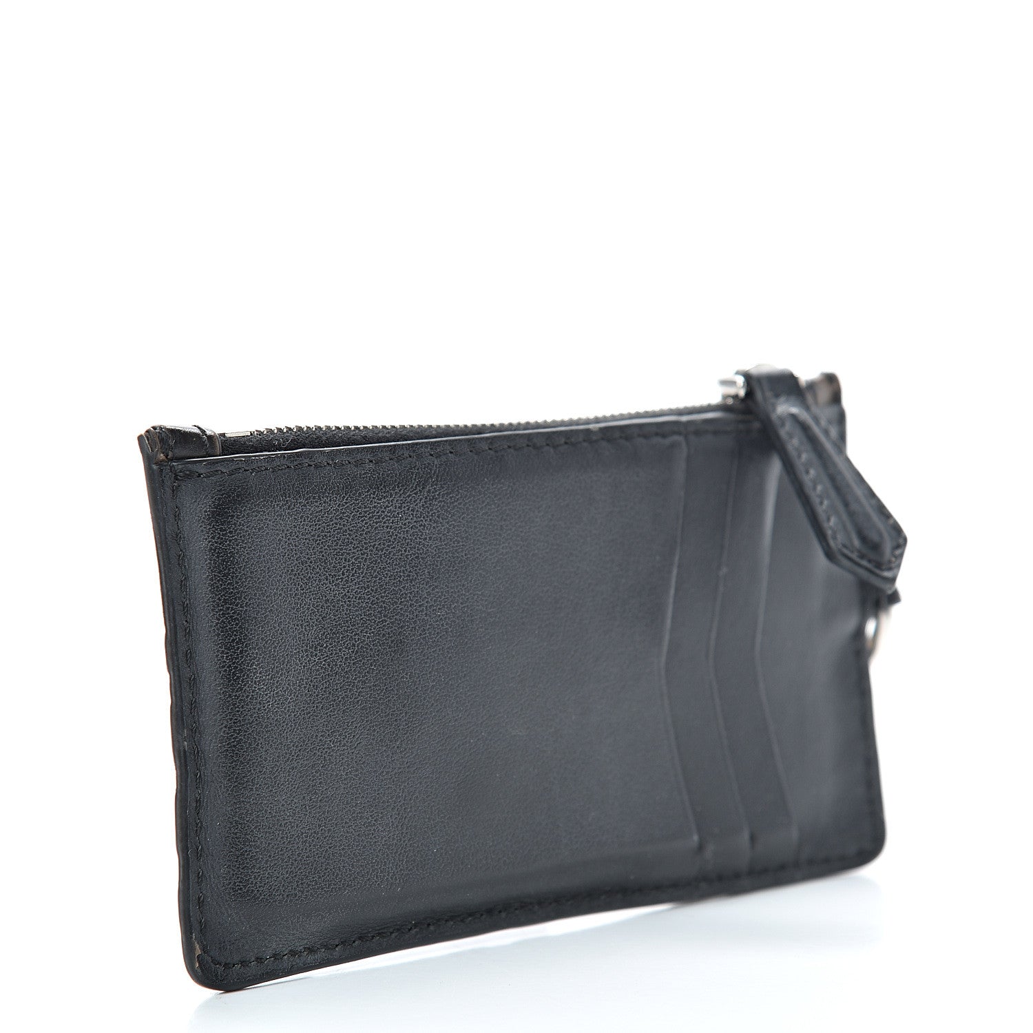 Fendi Vitello Century Bi-Color FF 1974 Embossed Coin Purse Maya Black 2 of 9