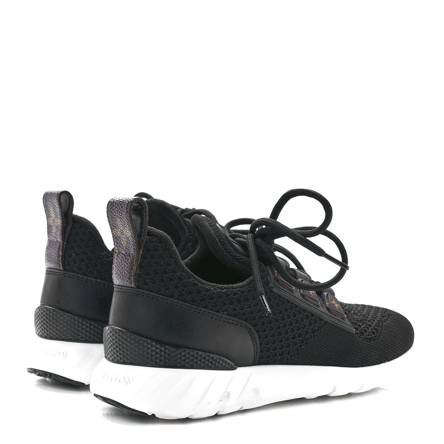 Technical Nylon Monogram Rubber Aftergame Sneakers 35 Black