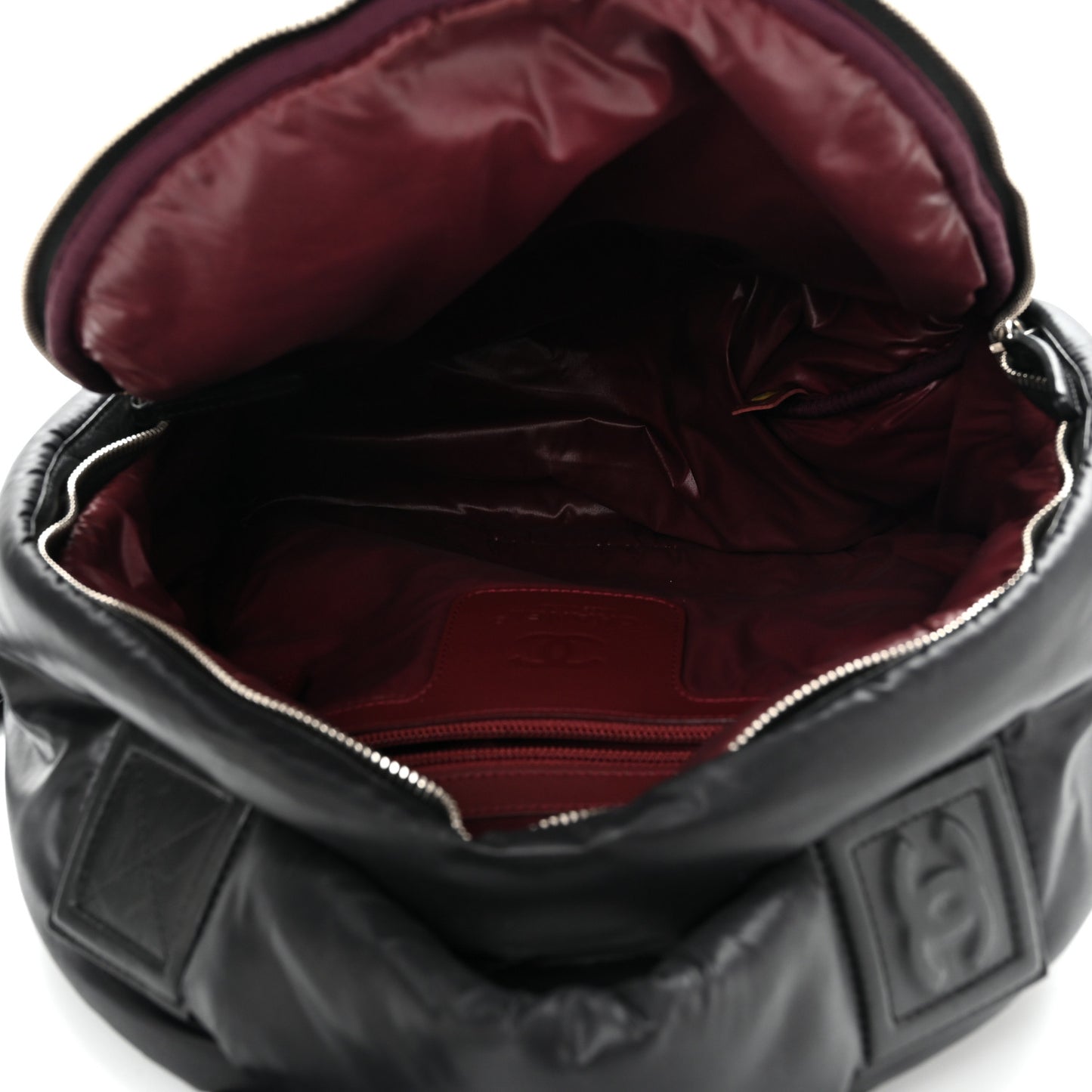 Nylon Quilted Coco Cocoon Backpack Black