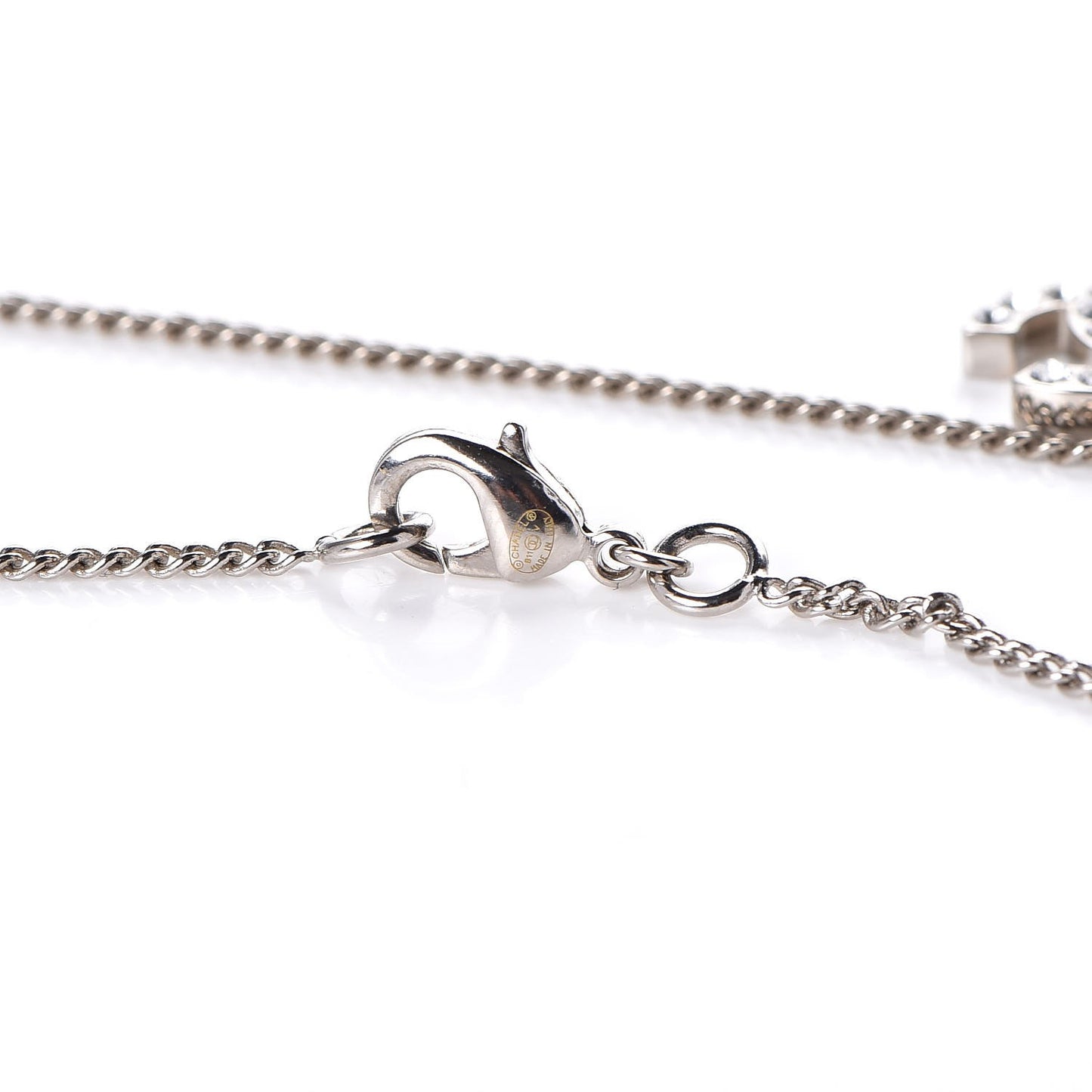 Crystal Timeless CC Necklace Silver