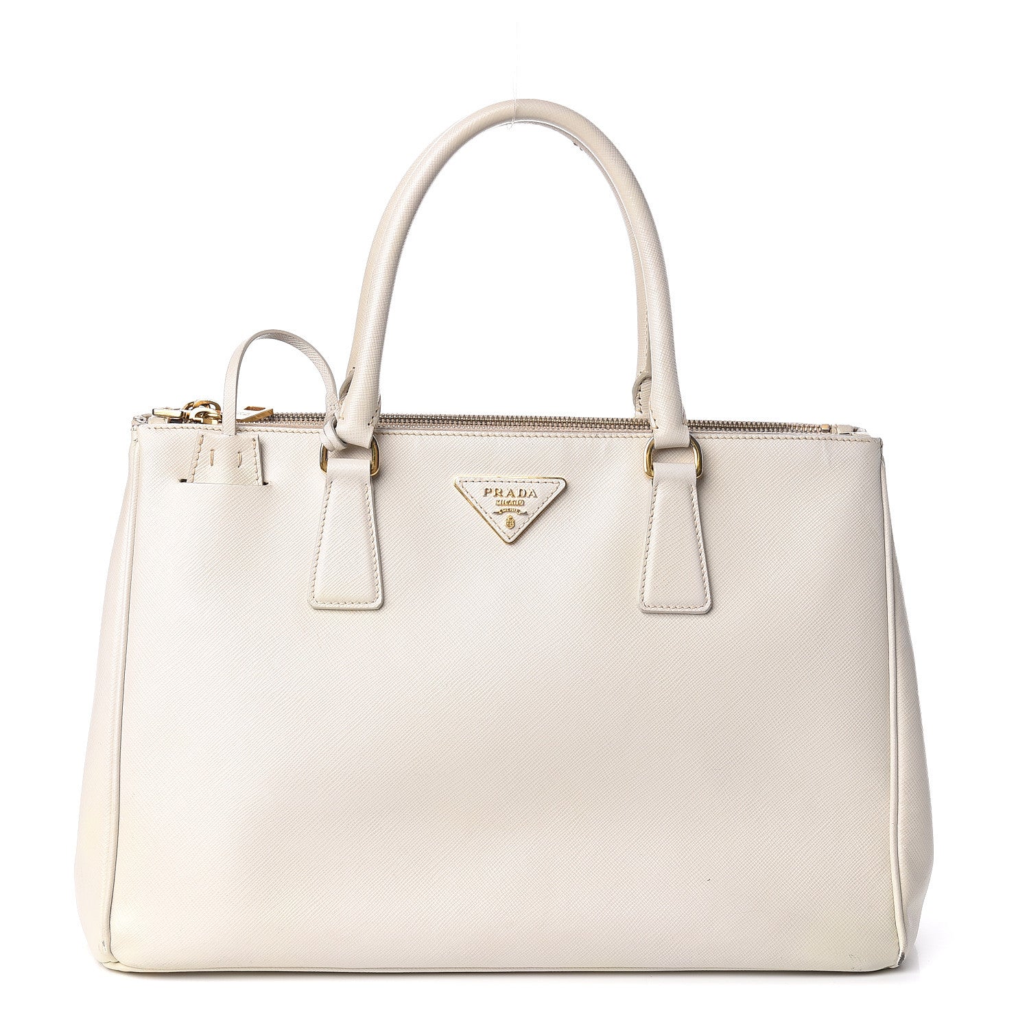 Prada Saffiano Medium Galleria Double Zip Tote Talco 1 of 17