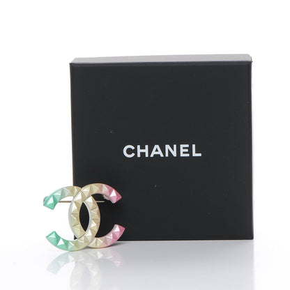Chanel Metal Studded CC Rainbow Brooch Multicolor 5 of 5