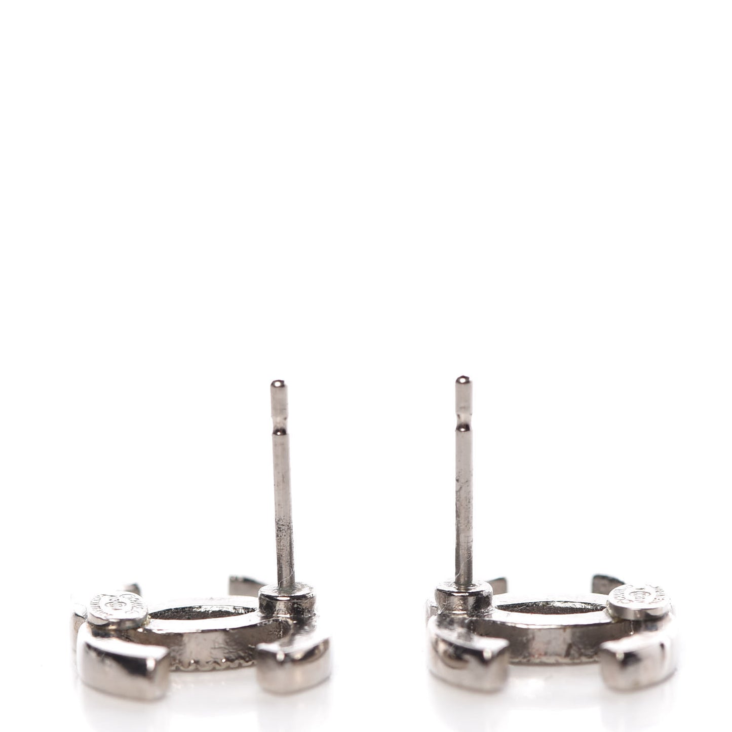 Crystal CC Earrings Silver