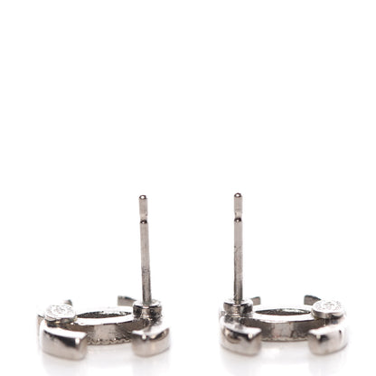 Chanel Crystal CC Earrings Silver 4 of 5