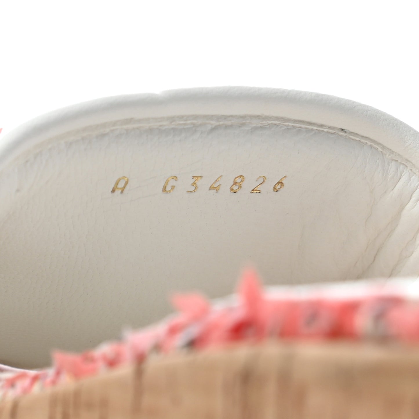 Tweed Cork CC Chain Mule Sandal 39 Coral Red Pink