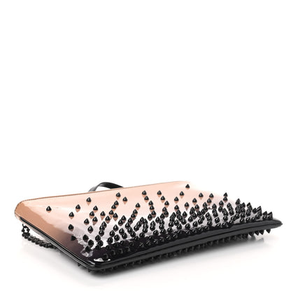 Christian Louboutin Patent Degrade Loubiposh Spiked Clutch Nude Black 4 of 9
