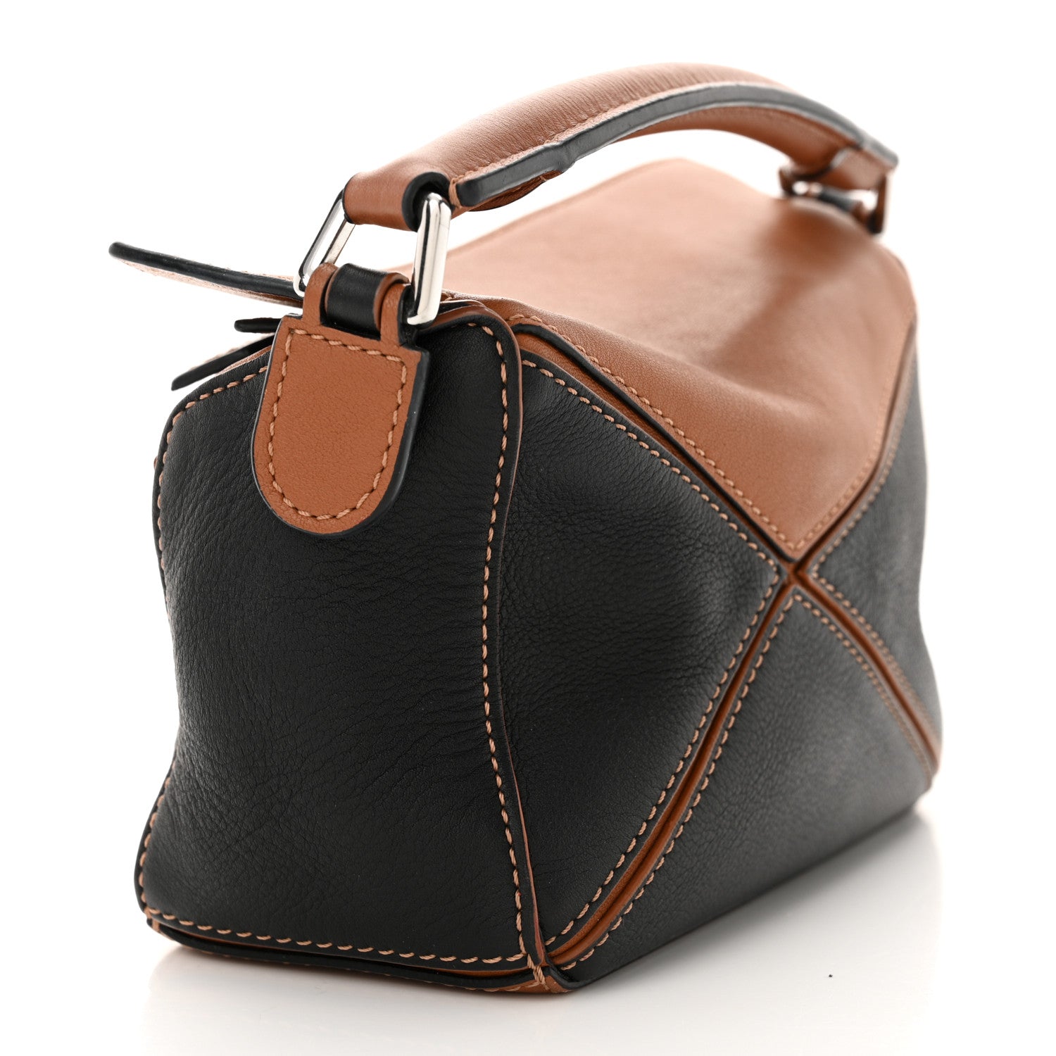 Loewe Calfskin Mini Puzzle Bag Tan Black 3 of 14