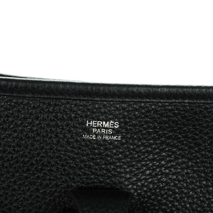 Hermes Taurillon Clemence Evelyne III PM Black 6 of 8