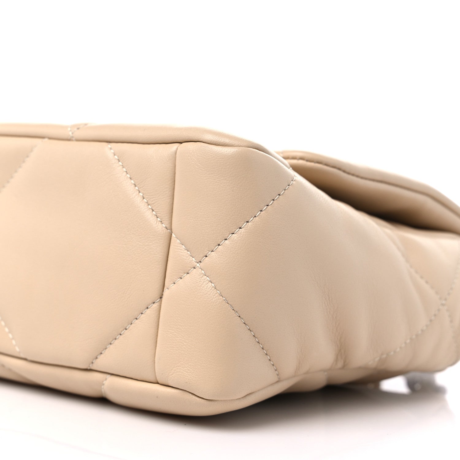 Chanel Lambskin Quilted Medium Chanel 19 Flap Light Beige 9 of 9