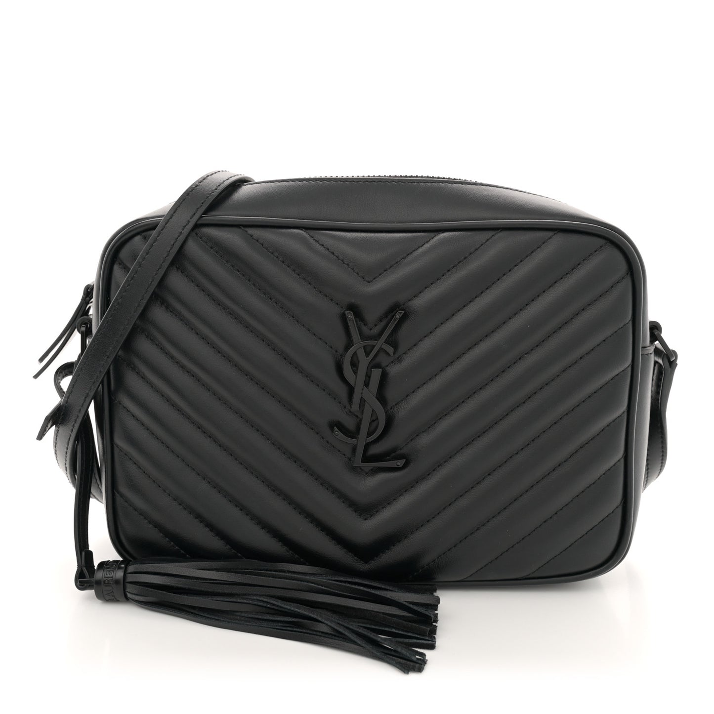 Calfskin Matelasse Monogram Monochrome Lou Camera Bag Black