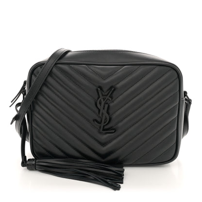 Saint Laurent Calfskin Matelasse Monogram Monochrome Lou Camera Bag Black 1 of 10
