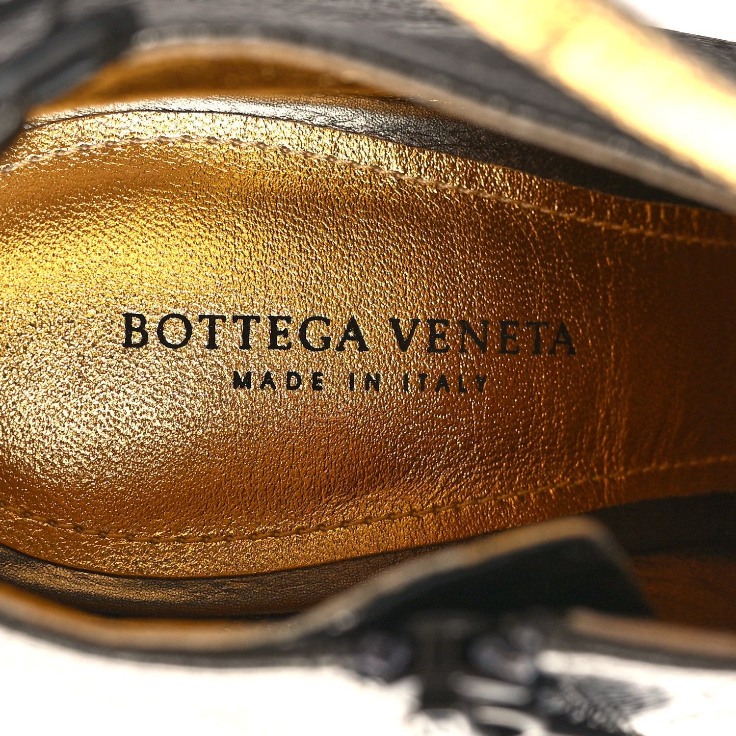 Bottega Veneta Metallic Calfskin Ankle Strap High Heel Booties 35 Antique Silver 7 of 7