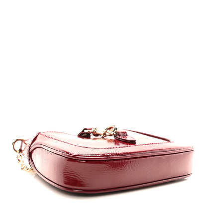 Gucci Crinkled Patent Mini Jackie Notte Bag Rosso Ancora Red 4 of 10