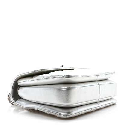 Chanel Metallic Lambskin Quilted Small Trendy CC Flap Dual Handle Bag Silver Silver 4 of 11