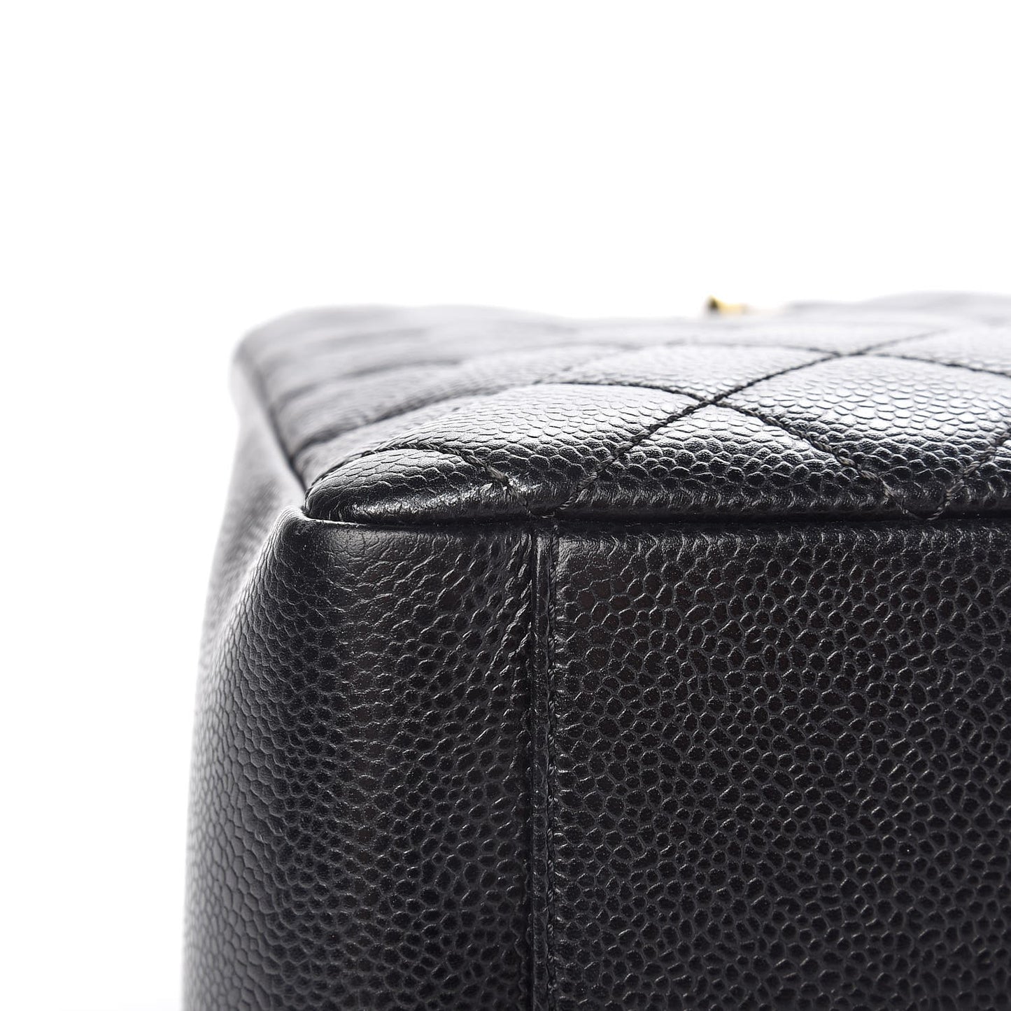 Caviar Quilted Grand Shopping Tote GST Black