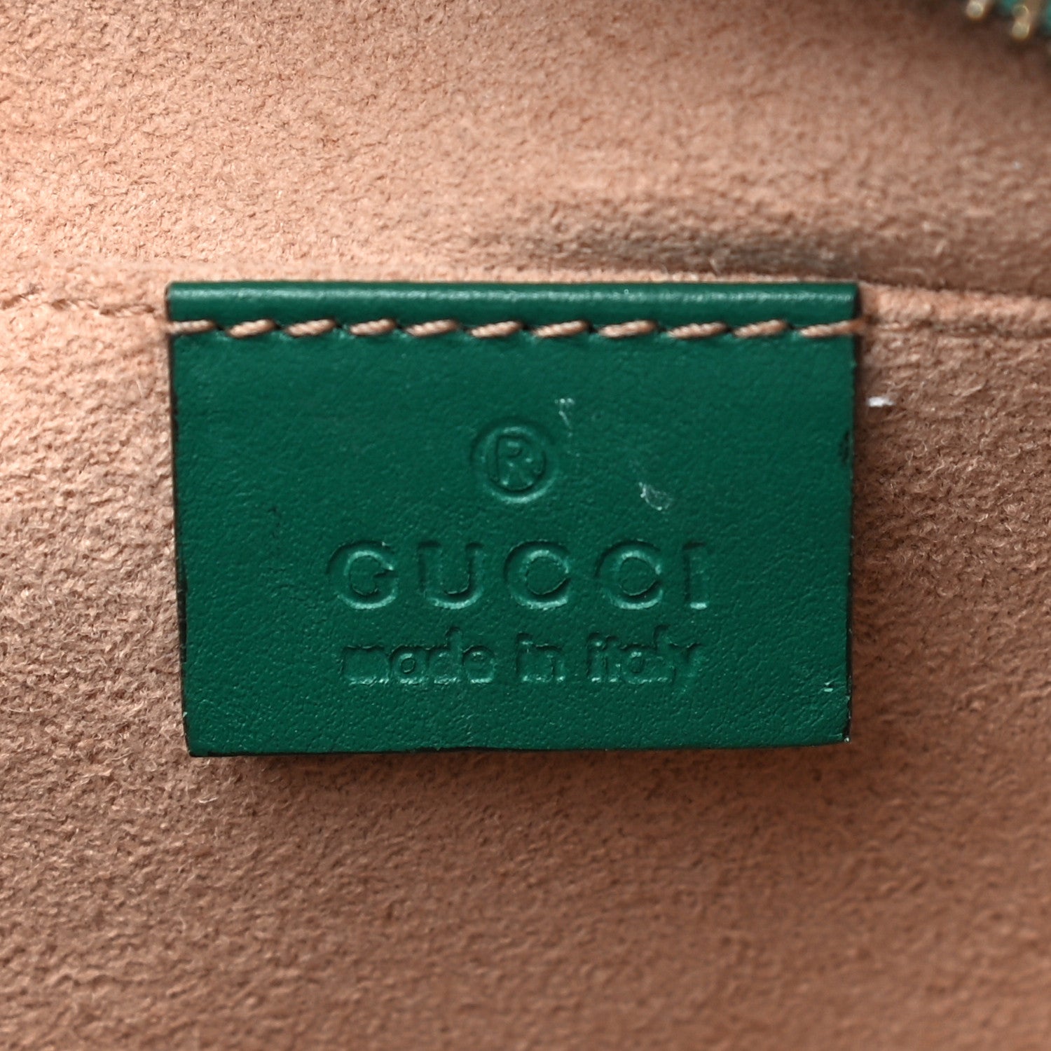 Gucci Calfskin Matelasse Small GG Marmont Chain Shoulder Bag Emerald Green 6 of 21