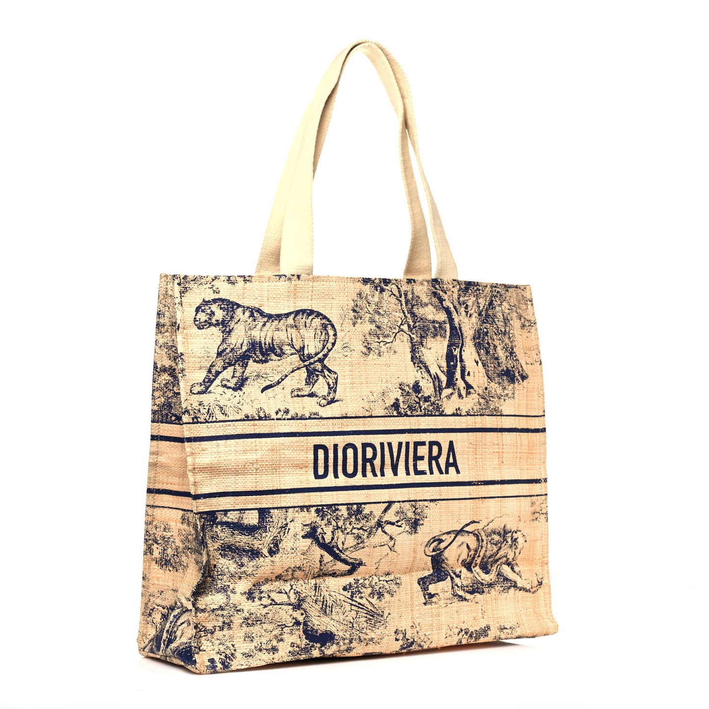 Straw Dioriviera Tote Beige