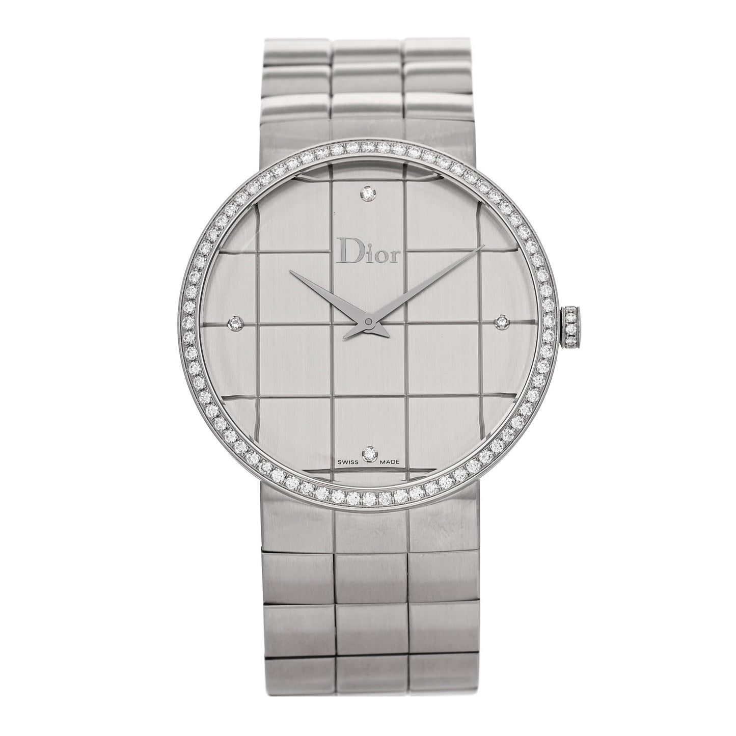 Stainless Steel Diamond Bezel 38mm La D De Dior Quartz Watch
