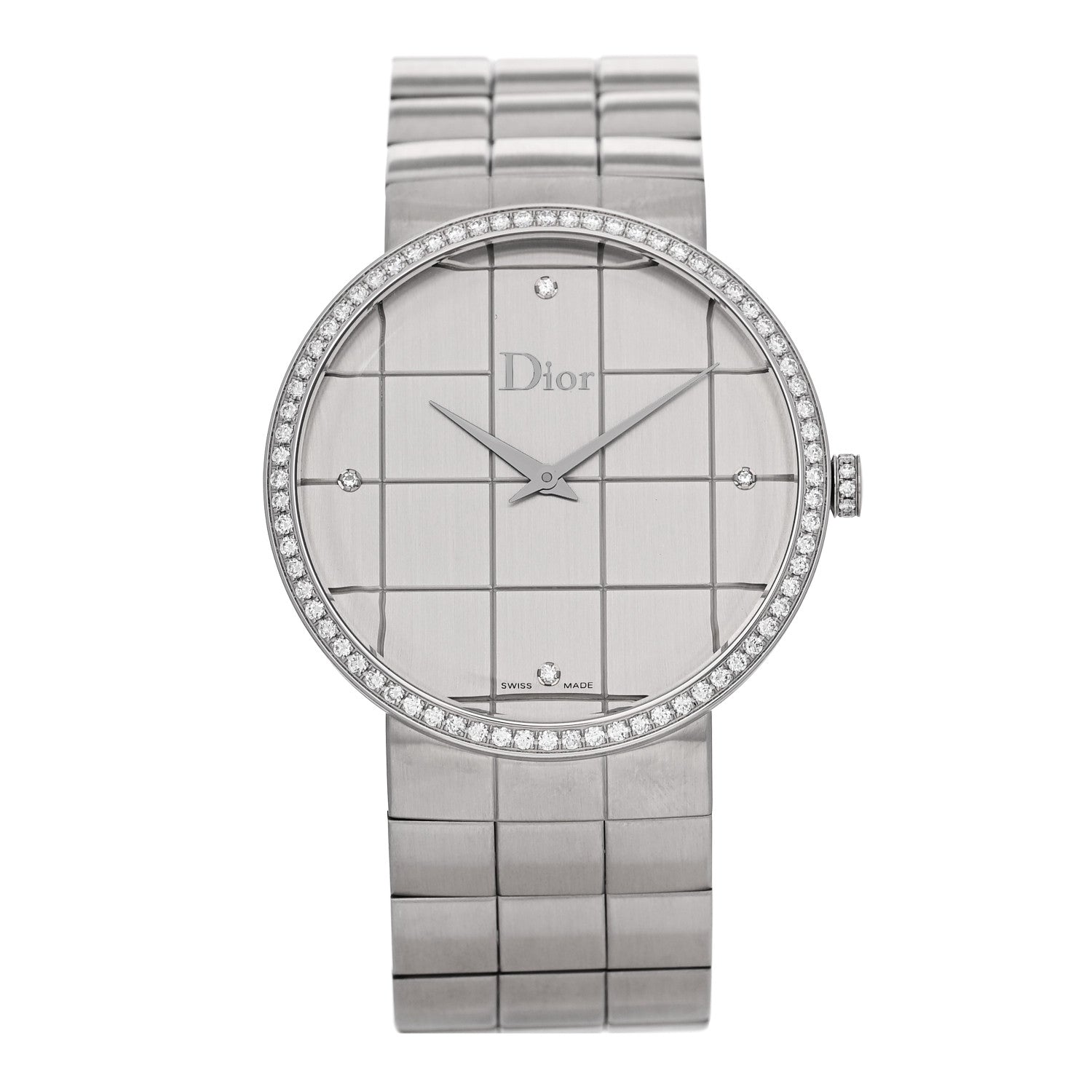 Christian Dior Stainless Steel Diamond Bezel 38mm La D De Dior Quartz Watch 1 of 5