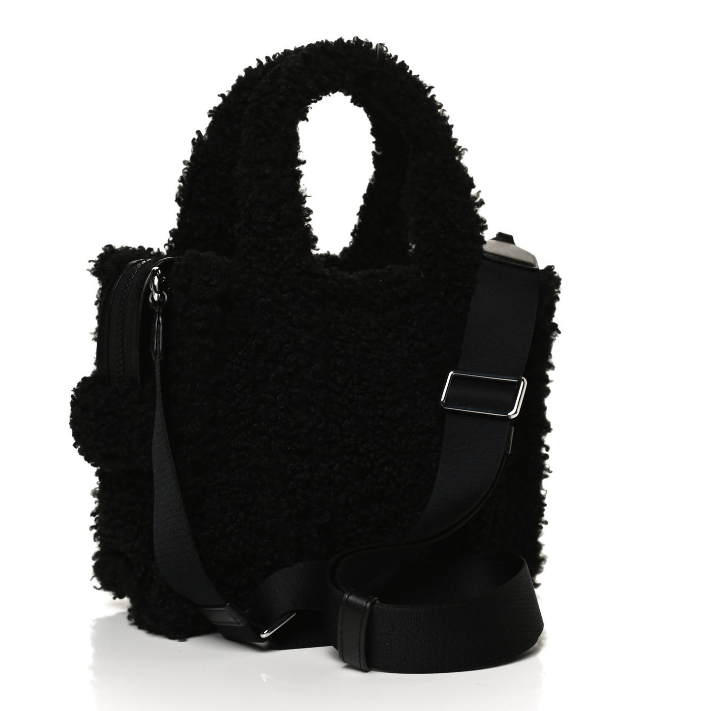 Polyester Cotton The Teddy Traveler Tote Bag Black