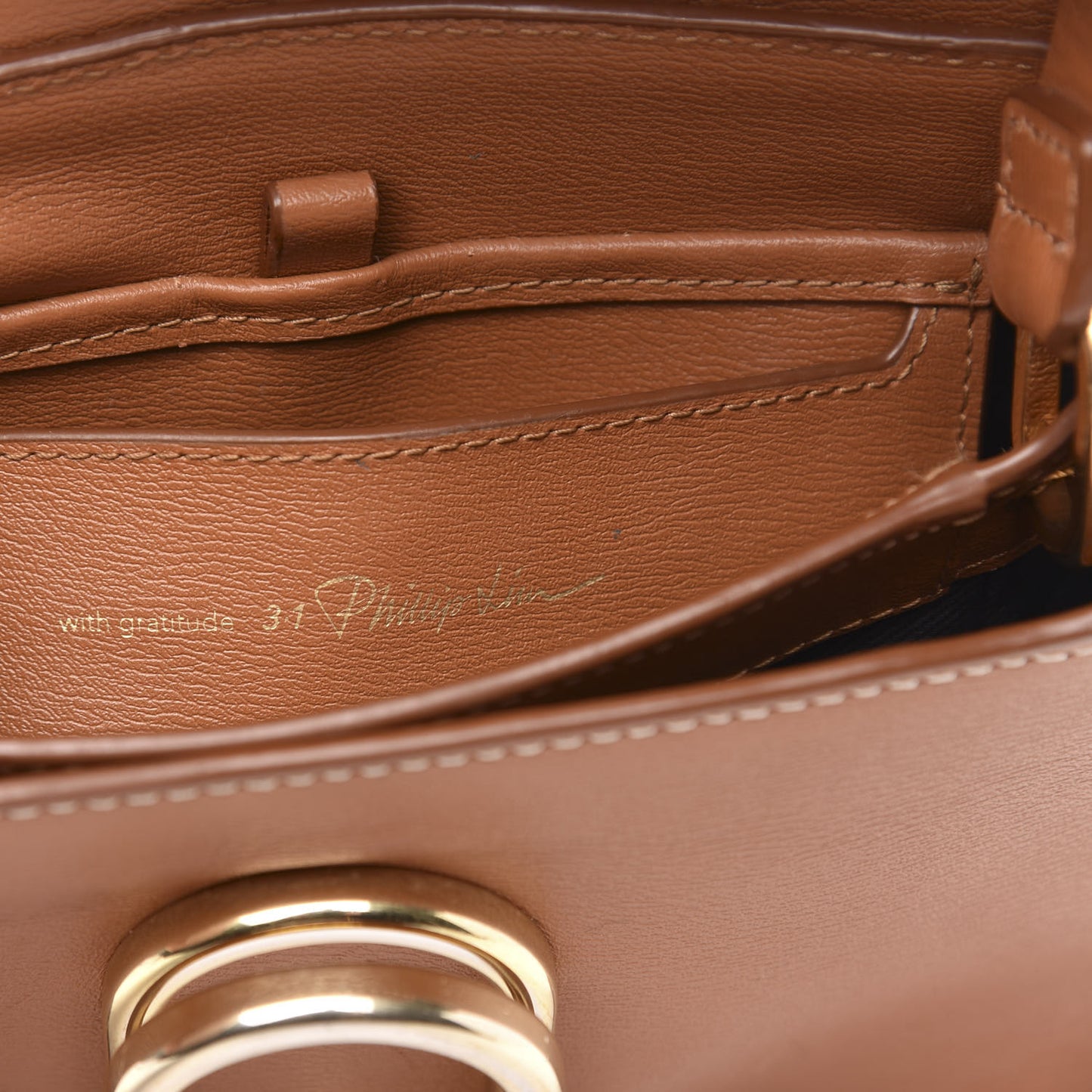 3.1 Smooth Calfskin Mini Alix Top Handle Satchel Tan