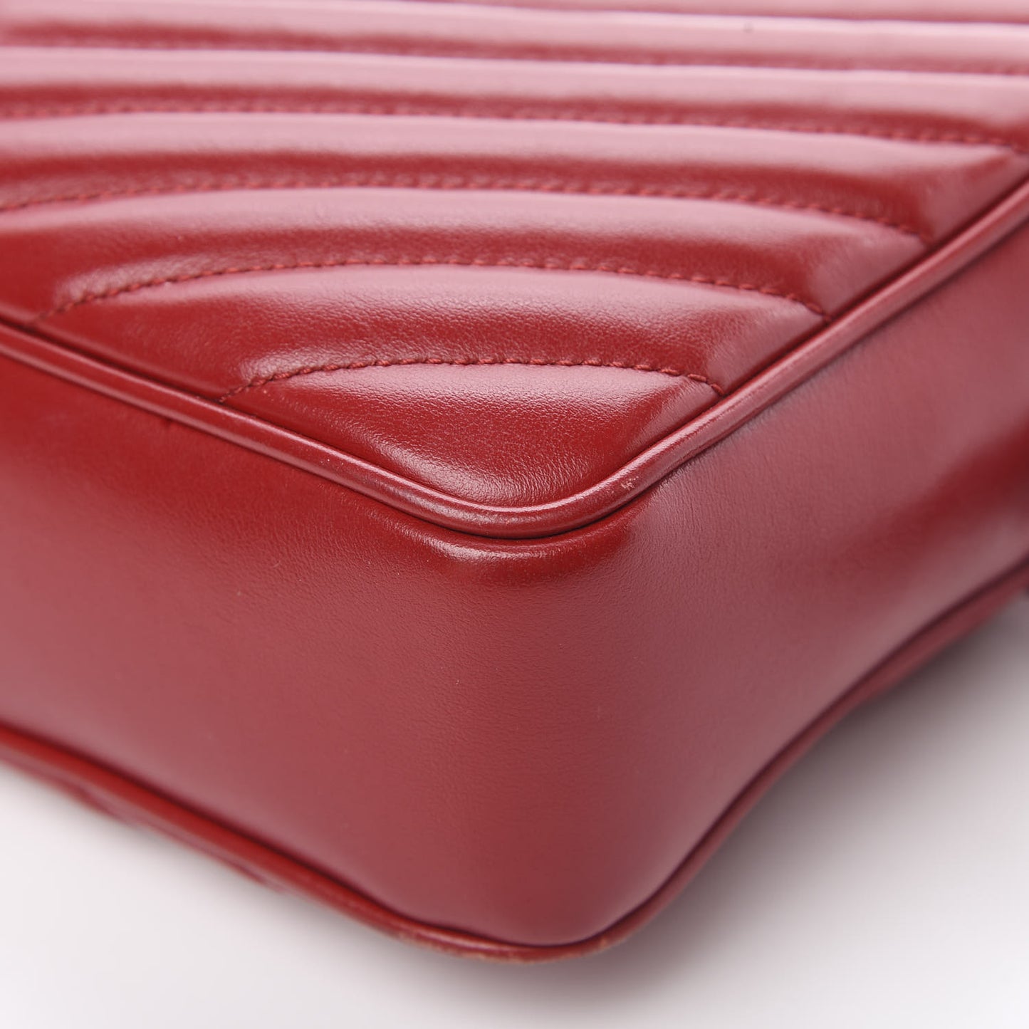 Calfskin Matelasse Monogram Lou Camera Bag Red