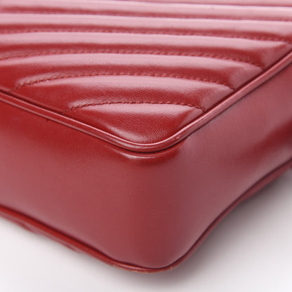 Saint Laurent Calfskin Matelasse Monogram Lou Camera Bag Red 11 of 13