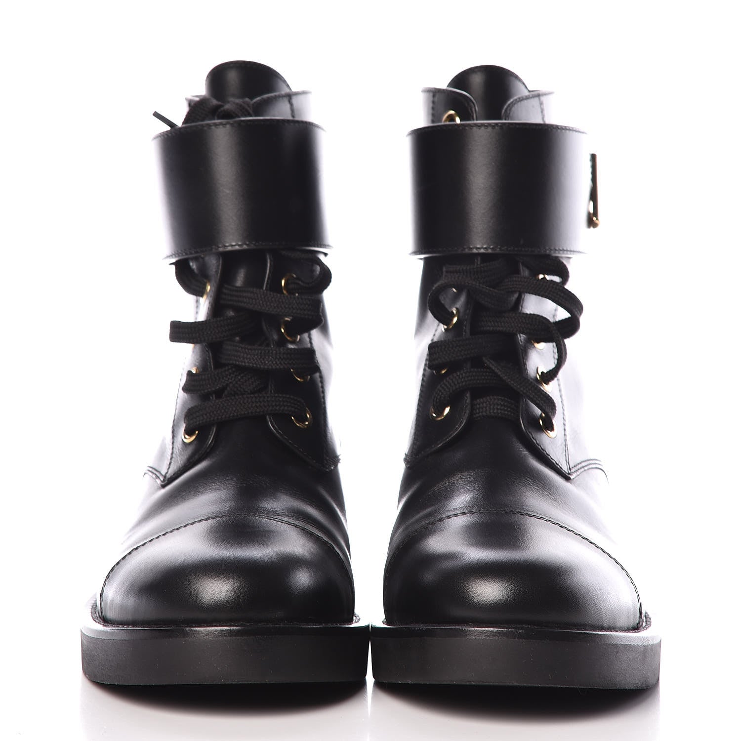 Louis Vuitton Calfskin Wonderland Ranger Boots 38 Black 3 of 9