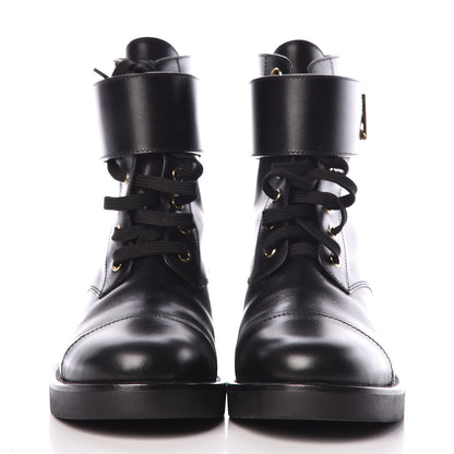 Louis Vuitton Calfskin Wonderland Ranger Boots 38 Black 3 of 9