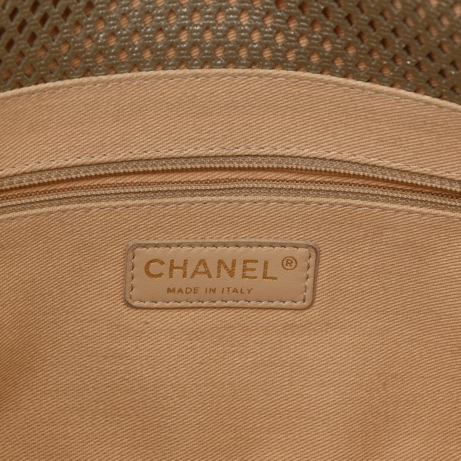 Chanel Perforated Calfskin Large Up In The Air Flap Light Gold 6 of 10