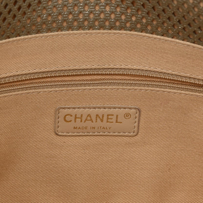 Chanel Perforated Calfskin Large Up In The Air Flap Light Gold 6 of 10