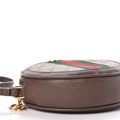 Gucci GG Supreme Monogram Web Ophidia Circle Wristlet Beige New Acero 5 of 11