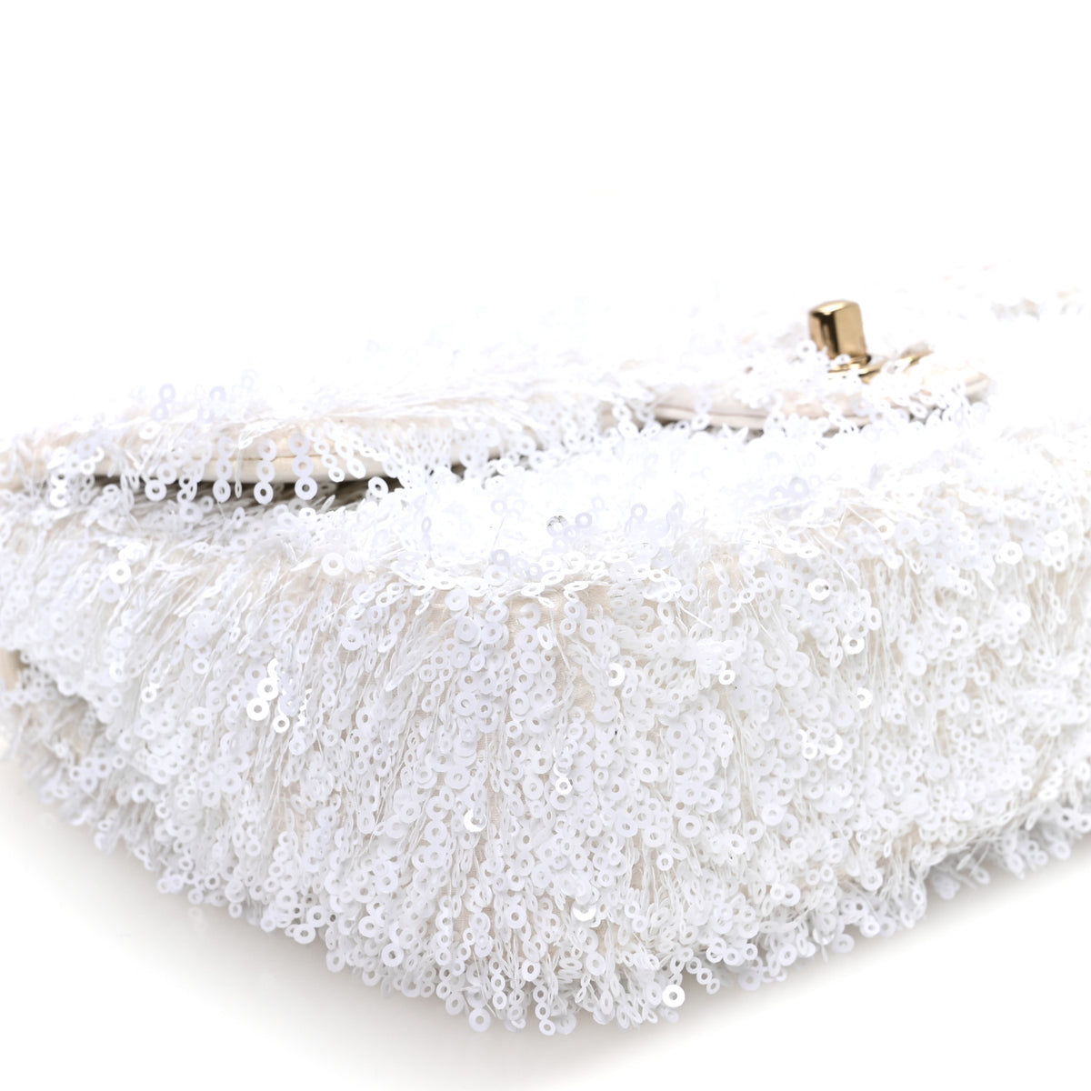 Chanel Sequin Mini Rectangular Flap White 8 of 10