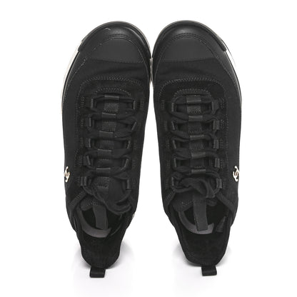 Chanel Velvet Calfskin Mixed Fibers CC Sneakers 39.5  Black 2 of 9