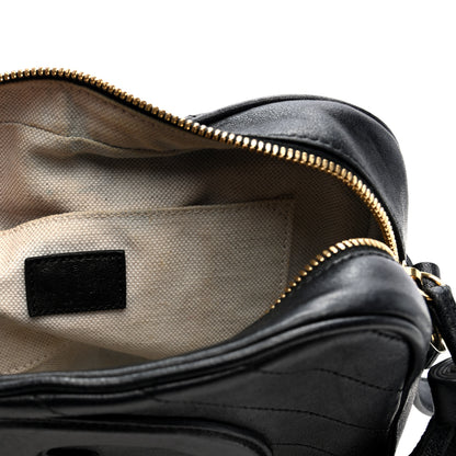 Gucci Sakai Be Green Calfskin Diagonal Stitched Small Blondie Shoulder Bag Black 6 of 10
