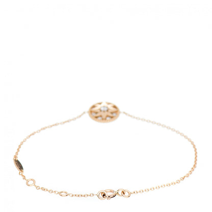 Christian Dior 18K Rose Gold Pave Diamond Rose Des Vents Bracelet 4 of 6