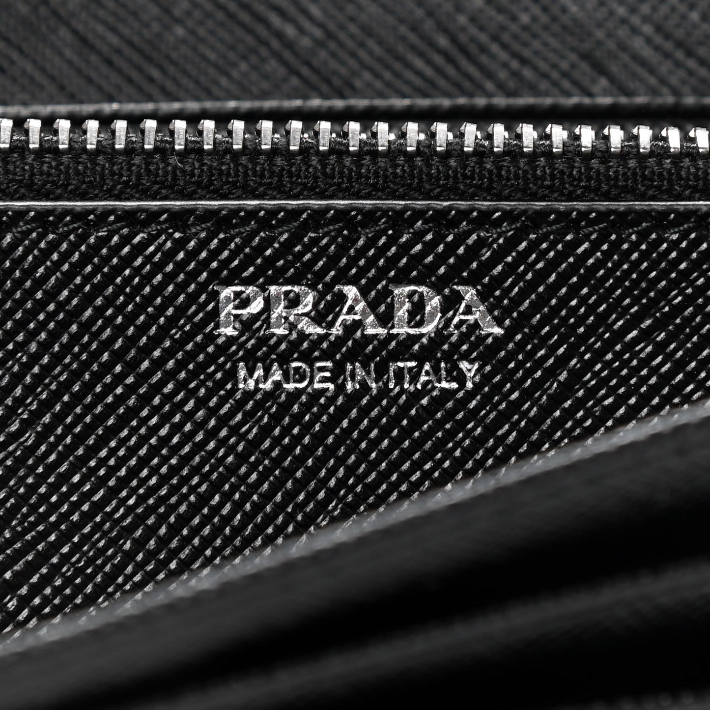 Saffiano Triangle Logo Continental Flap Travel Wallet Black