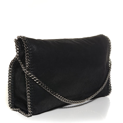 Stella McCartney Shaggy Deer Small Falabella Fold Over Tote Black 3 of 9