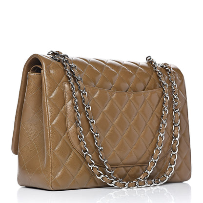 Chanel Caviar Quilted Maxi Double Flap Brown 3 of 11