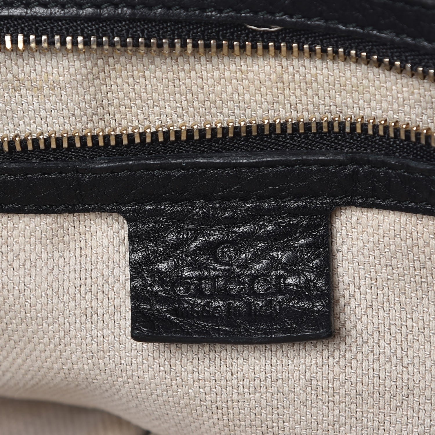 Gucci Pebbled Calfskin Medium Soho Chain Hobo Black 6 of 14